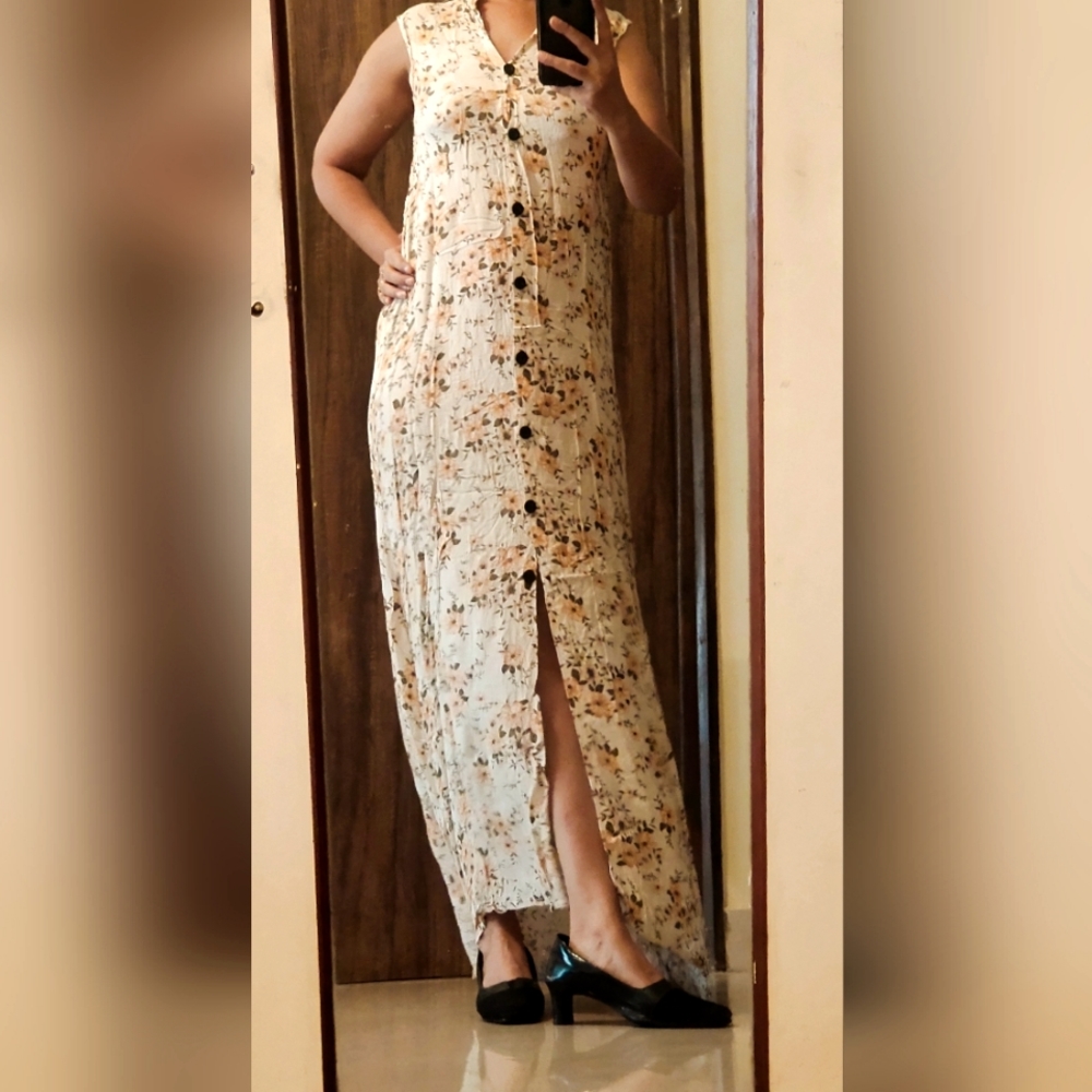 H&m button down maxi dress sleeveless - Picture 6 of 6